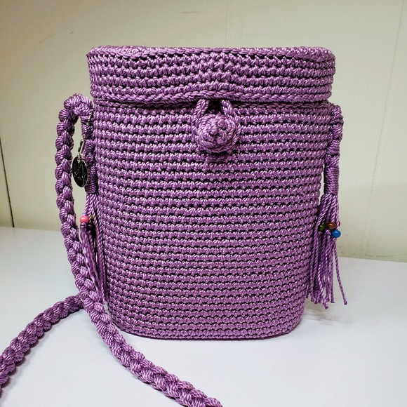 The Sak Essential Crochet Phone Crossbody in Heather - Picture 2 of 9